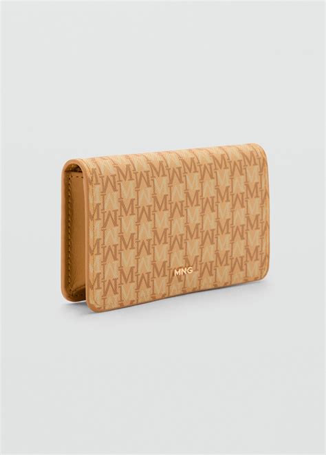 Wallet with printed logo and flap | MANGO Qatar