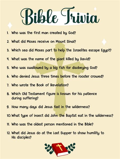Youth Bible Trivia Questions - 10 Free PDF Printables | Printablee