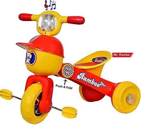 M Morris Panda Musical Rambo Kids Ride-On Tricycle 1-5 Years (Red ...