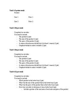 Image result for Math Unit Rate Project