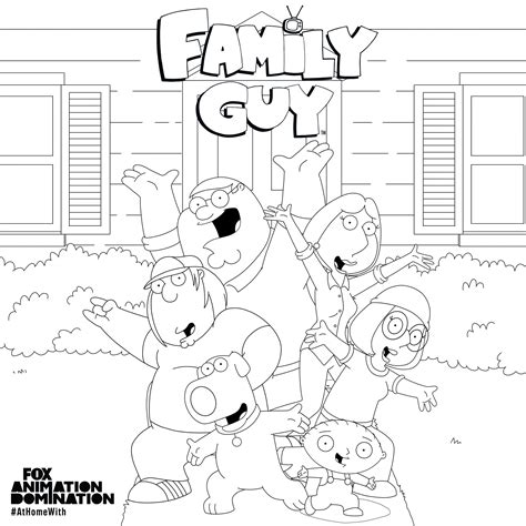 Family Guy Color Card - Preschool Coloring Printables