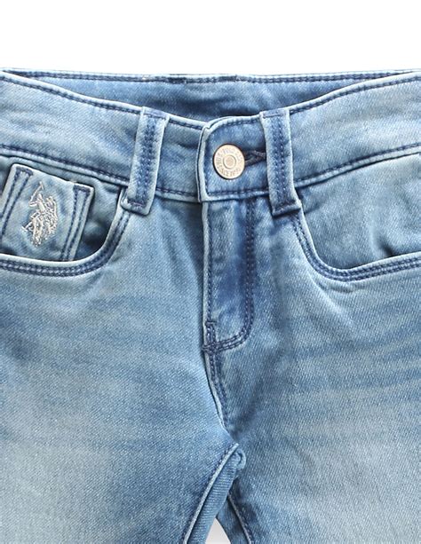 Boys Slim Fit Stone Wash Jeans – U.S. Polo Assn. India