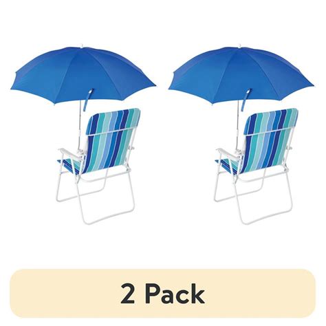 Mainstays Clip On Chair Umbrella With Adjustable Clamp - Blue (2 ct ...