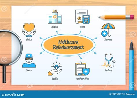 Healthcare Reimbursement Chart With Icons And Keywords Royalty-Free ...