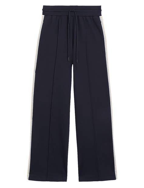 Buy Side Stripe Wide Leg Trousers at Marks & Spencer