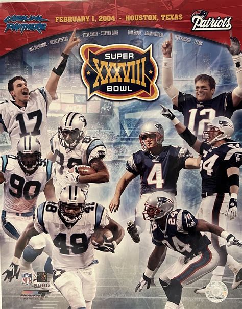Super Bowl 38 Super Bowl Matchup Patriots / Panthers 11x14 Photo | eBay