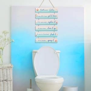 Proxoto Bathroom Rules Wall Décor Funny Toilet/Restroom Rules Signs ...