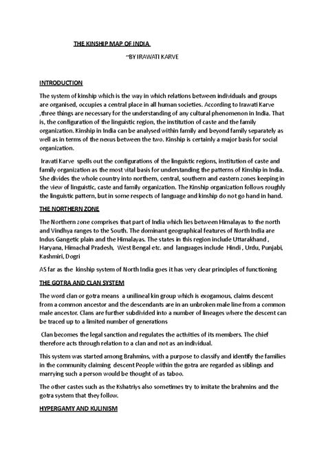 THE Kinship MAP OF India - THE KINSHIP MAP OF INDIA ~BY IRAWATI KARVE ...