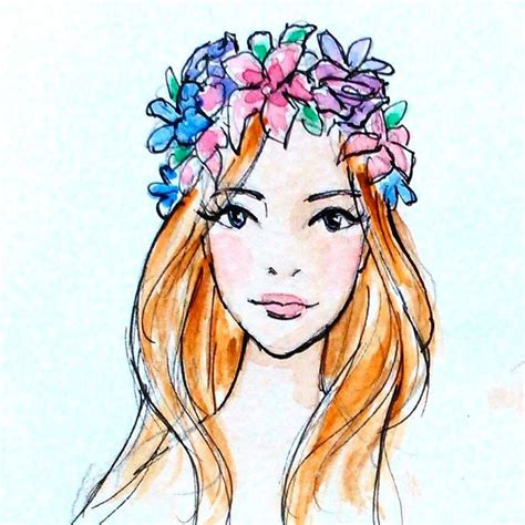 flower crown illustration