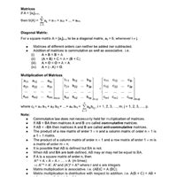 Important Matrices Formulas for JEE and NEET