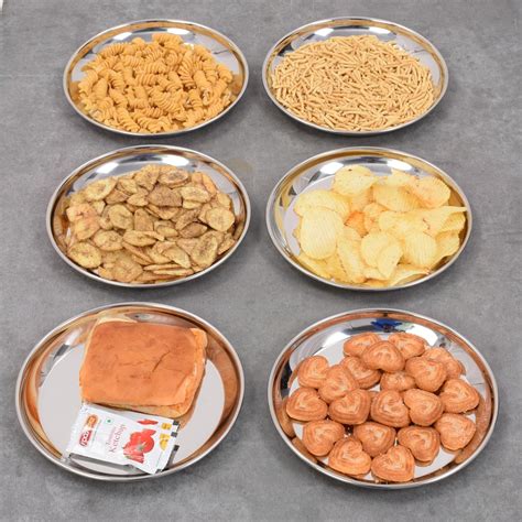 Buy URBAN KRAFT Stainless Steel Breakfast Plates Set of 6 | Quarter ...