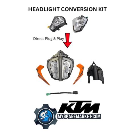 HEADLIGHT CONVERSION KIT - KTM DUKE - HALOGEN TO LED SETUP – MySpareMarket