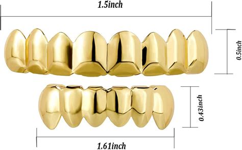 YOSZO Grillz Teeth Men 14K Plated Gold Grills for Your India | Ubuy