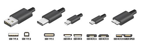 USB Cable Types Chart 的图像结果