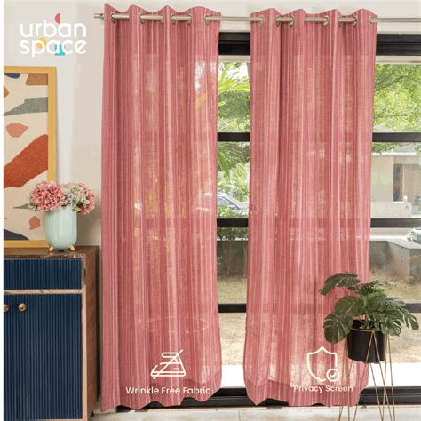 Vertical Weaves Berry Aari Collection Embriodered Sheer Curtains