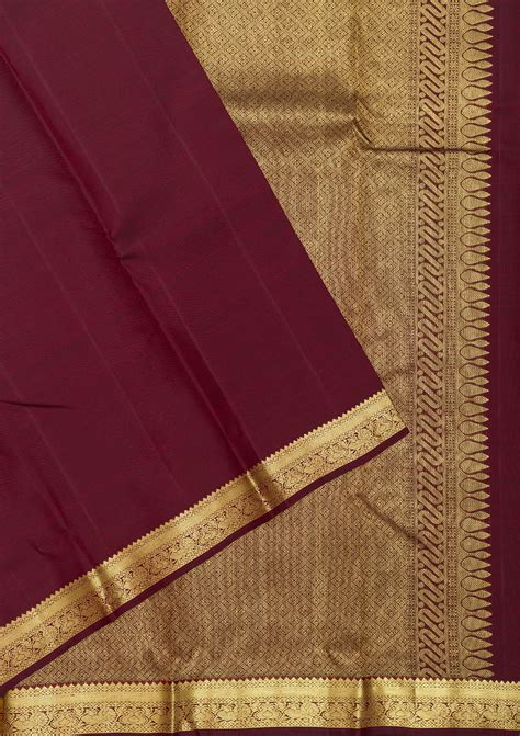 Buy Dark Maroon Zariwork Pure Silk Saree - Koskii