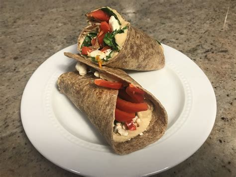 Hummus and Red Pepper Tortilla Wrap – 4Star Fitness
