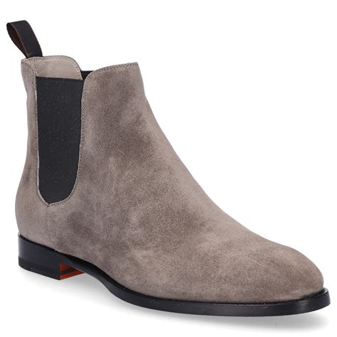 Santoni Chelsea Boots 57515 Suede Grey in Gray - Lyst