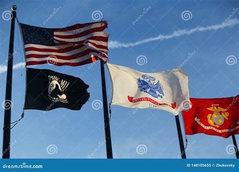 Military Flags of the United States Editorial Image - Image of ...