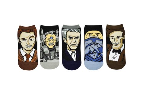 Doctor Who Socks Merchandise (5 Pair) - (Women) Dr Who Gifts Low Cut ...