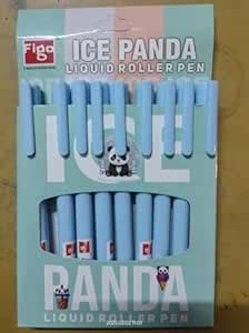 Figo Ice Panda Liquid Roller Pen, Light Blue, Pack of 10 : Amazon.in ...