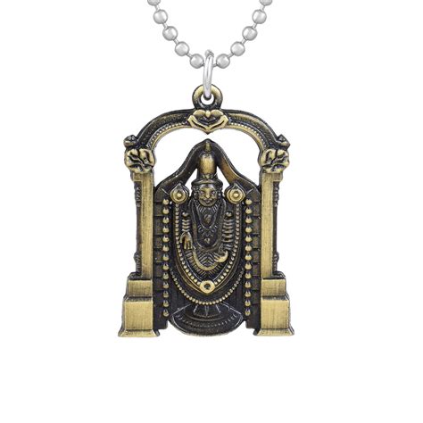 Brass Antique Goldplated Lord Venkateswara Tirupati Balaji Pendant ...