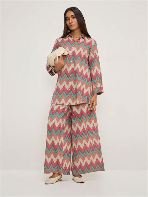 Buy Utsa Multicolour Chevron Printed Tunic from Westside