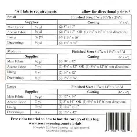Easy Drawstring Bag Pattern