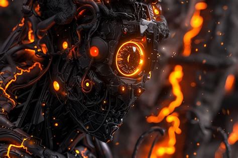 A cybernetic organism overtaken by cordycepslike nanomachines | Premium ...