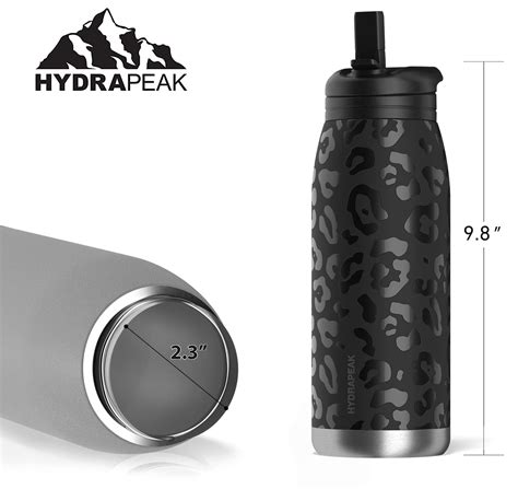 Hydrapeak Artisan 32oz Insulated Water Bottles with Straw Lids | Leak-Proof and Vacuum Insulated ...