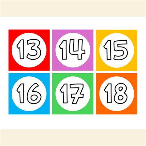 Image result for Color-Coded Number Labels