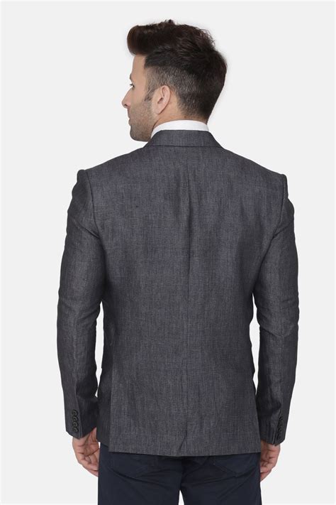 Wintage Men's Linen Casual and Festive Blazer Coat Jacket : Grey