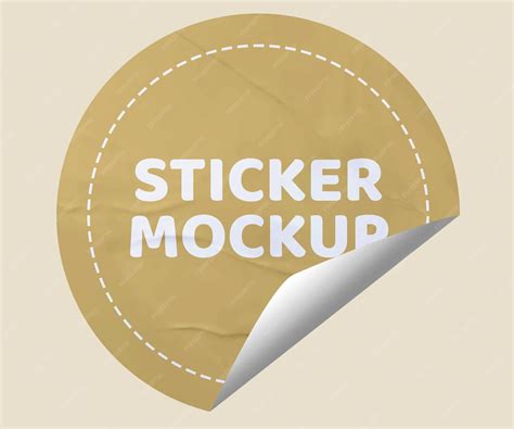 Round sticker mockup design psd template | Premium PSD