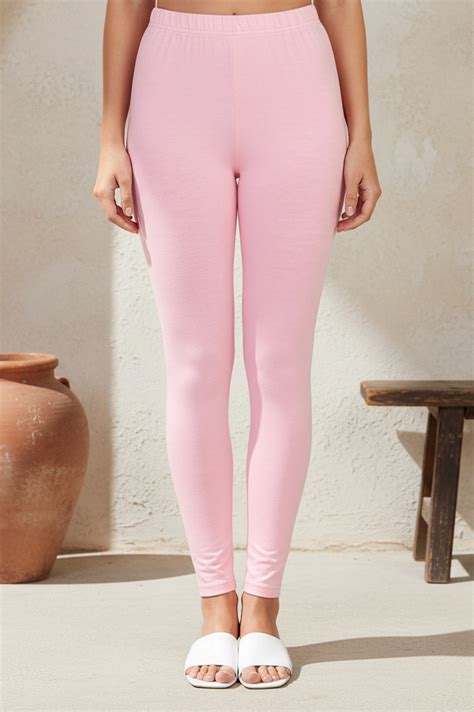 Buy Blue Solid Cotton Lyrca Ankle Length Tights Online for Woman | Shop ...