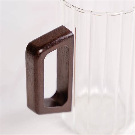 Sleek Ribbed Borosilicate Mug 500ml Online - Premium Coffee Mug | Nestasia