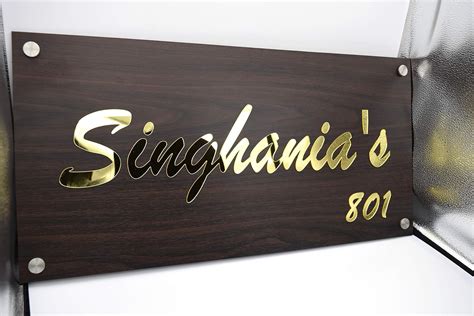 Buy Naveed Arts - JB331-5 24" X 12" Acrylic Door Name Plate - Villa ...