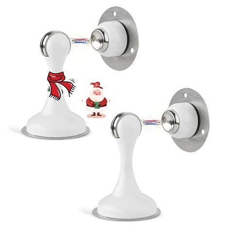 Buy 2 Pack Magnetic Door Stopper White Magnetic Door Stop No Drilling ...