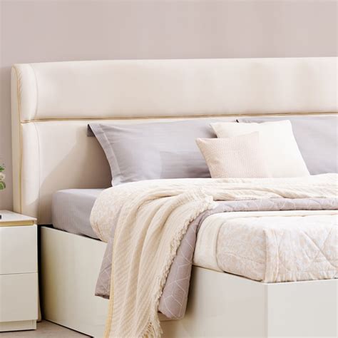 Buy Senorita Elena Queen Bed with Hydraulic Storage - Cream from Home ...