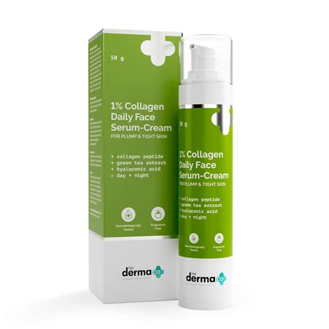 The Derma Co 1% Collagen Daily Face Serum-Cream with Green Tea ...