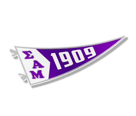 Sigma Alpha Mu Pennant Sticker - Greek Gear