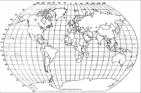 Latitude and Longitude Map Interactive in Full-Size PDF