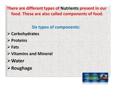 COMPONENTS OF FOOD - CLASS VI | PPTX - components of food class 6