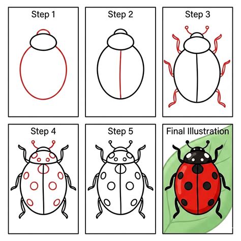 9+ Easy Ladybug Drawing Ideas - Drawing Photos