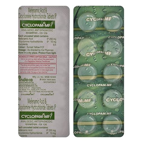 Cyclopam MF - Strip of 10 Tablets : Amazon.in: Health & Personal Care