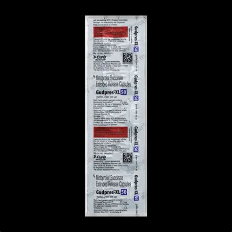 GUDPRES XL 50MG TABLET 10'S Price, Uses, Side Effects & Substitutes ...