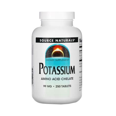 Source Naturals, Potassium, 99 Mg, 250 Tablets – Maple Herbs