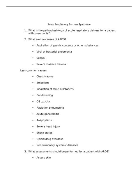ARDS simulation - Acute Respiratory Distress Syndrome What is the ...