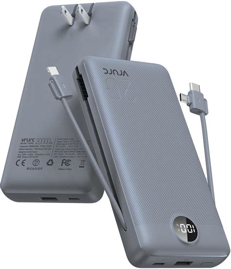 Amazon.com: Portable Charger Power Bank 20000mAh,VRURC 22.5W Fast ...