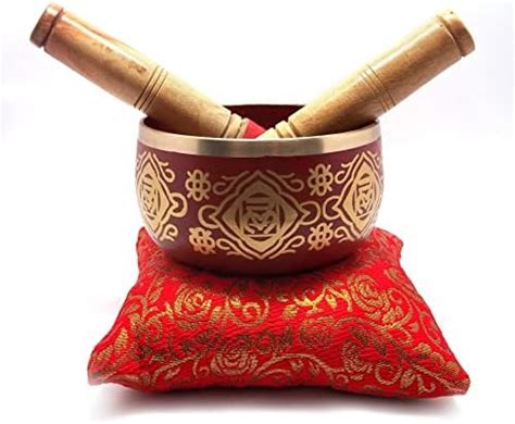 Uv Creation 5 Inch Brass Singing Bowl with Root/Muladhara Chakra Design ...