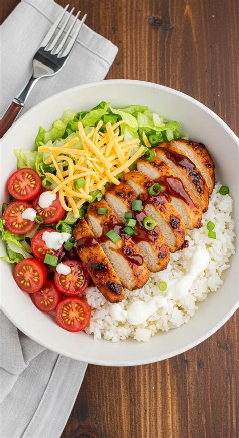 High Protein BBQ Chicken Ranch Bowl